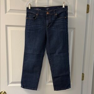 LOFT Women's Deep Indigo Cropped Jeans